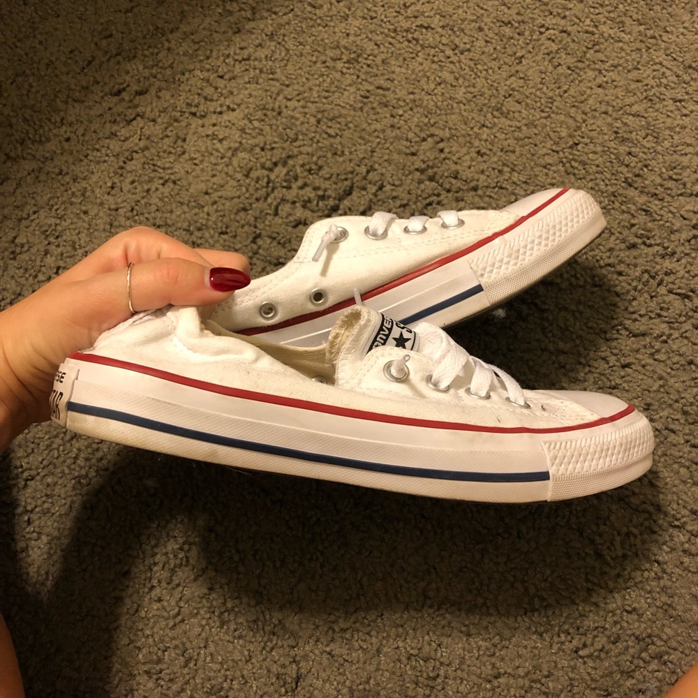 White Converse - barely worn!
